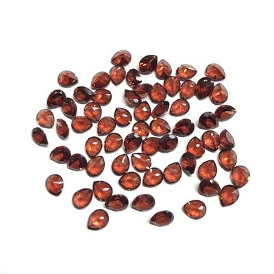 4x5mm Red Garnet Pear Faceted Gemstone
