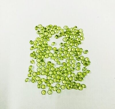 2mm Peridot Round Faceted Gemstone