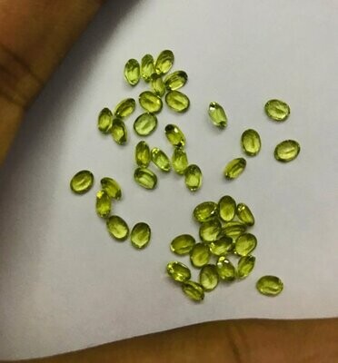 3x4mm Peridot Oval Faceted Gemstone
