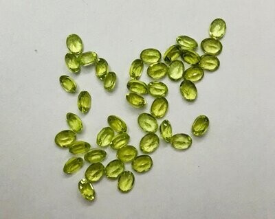 4x5mm Peridot Oval Faceted Gemstone