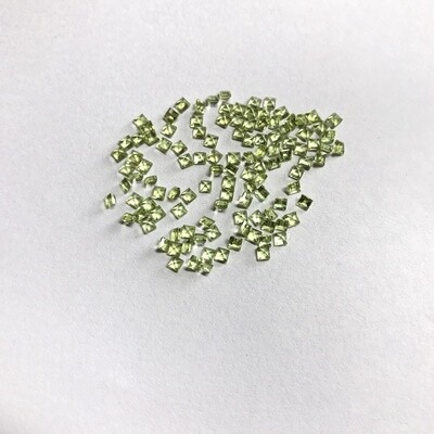 2mm Peridot Square Faceted Gemstone