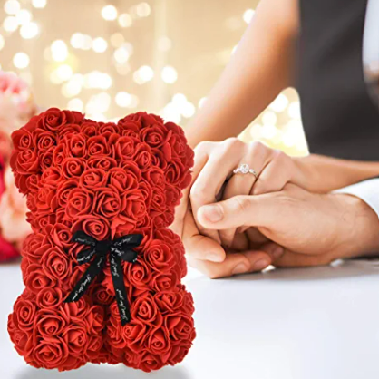 Rose Flower Teddy Bear Gift