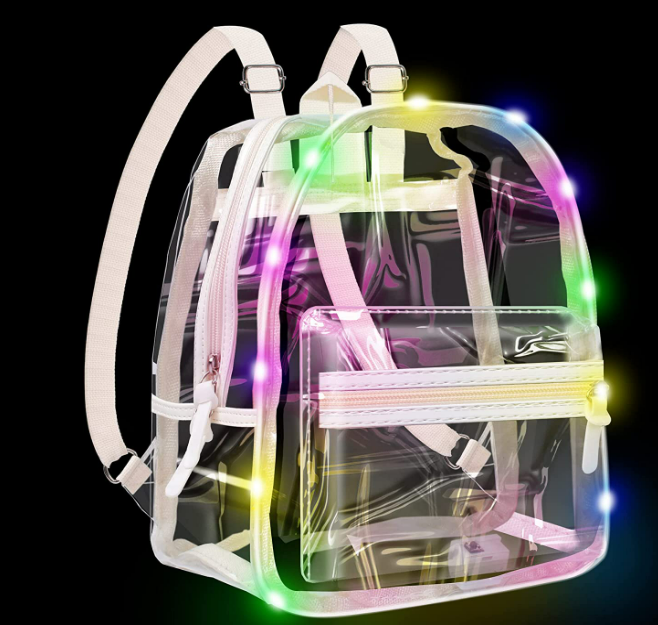 LED Lighted Clear Backpack