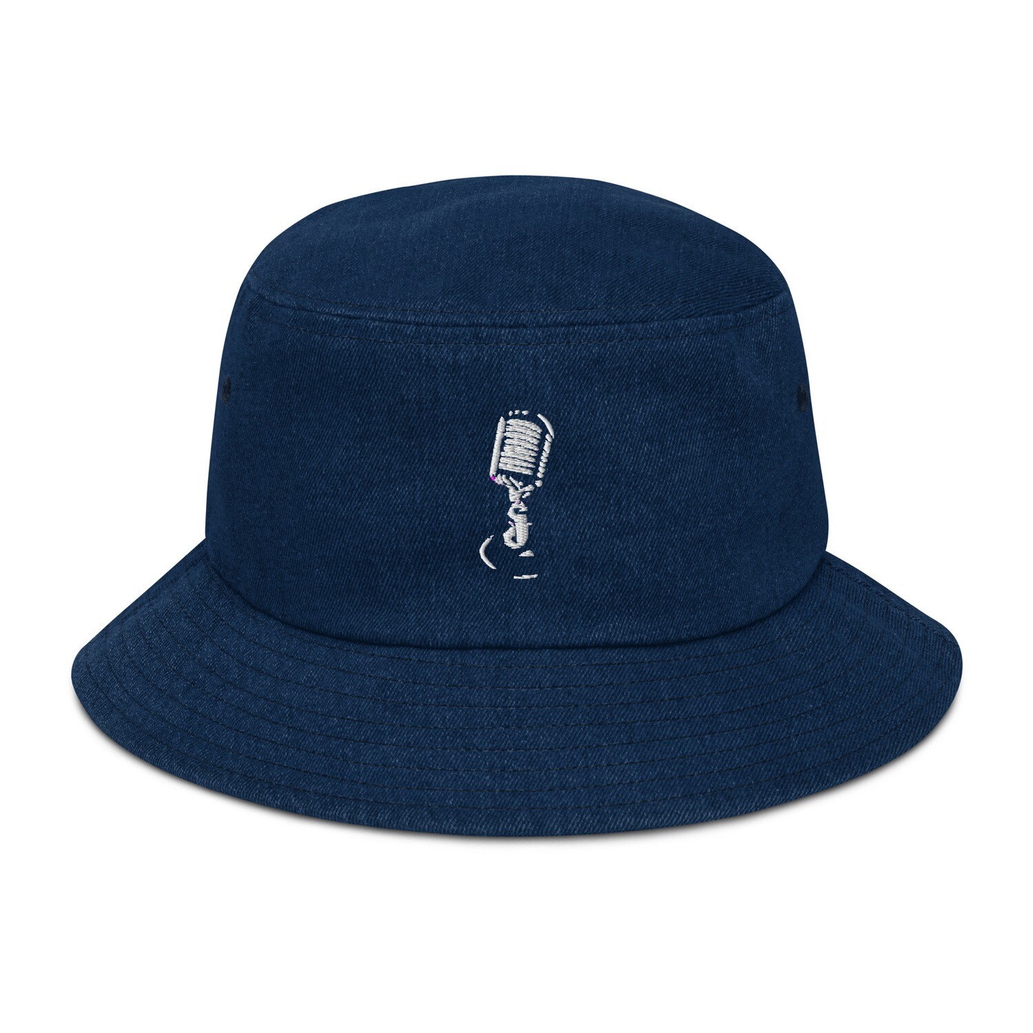 MMR Embroidered Denim Classic Microphone Logo Bucket Hat
