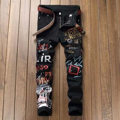 Men&#39;s Fashion Designer Pencil Jeans