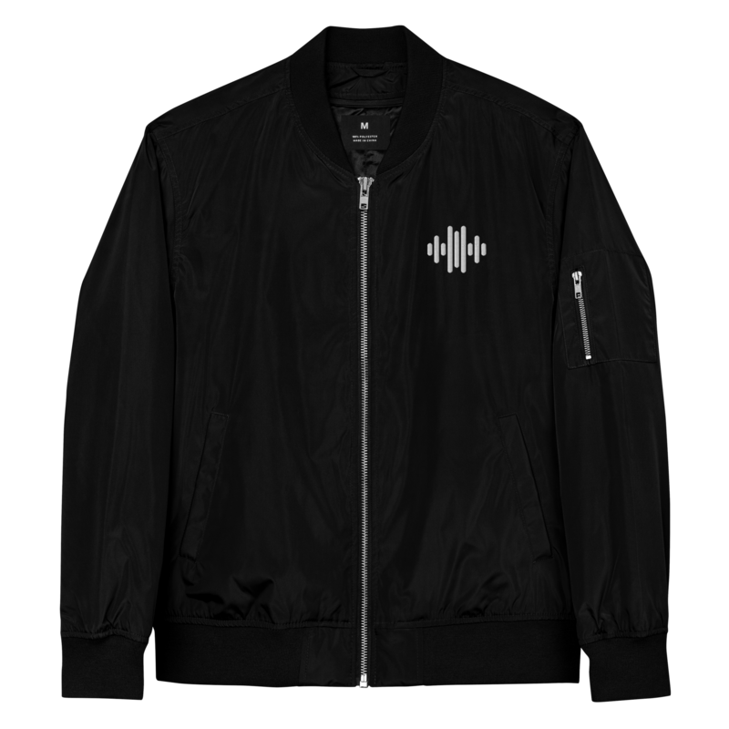 AUDIO311 Embroidered Soundwave Bomber Jacket