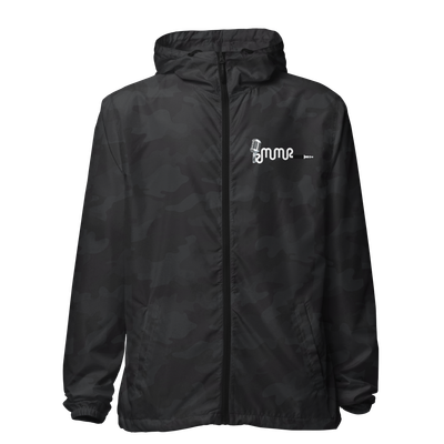 MMR Unisex lightweight zip up windbreaker Black Camo