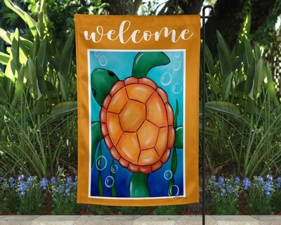 Sea Turtle Welcome Flag