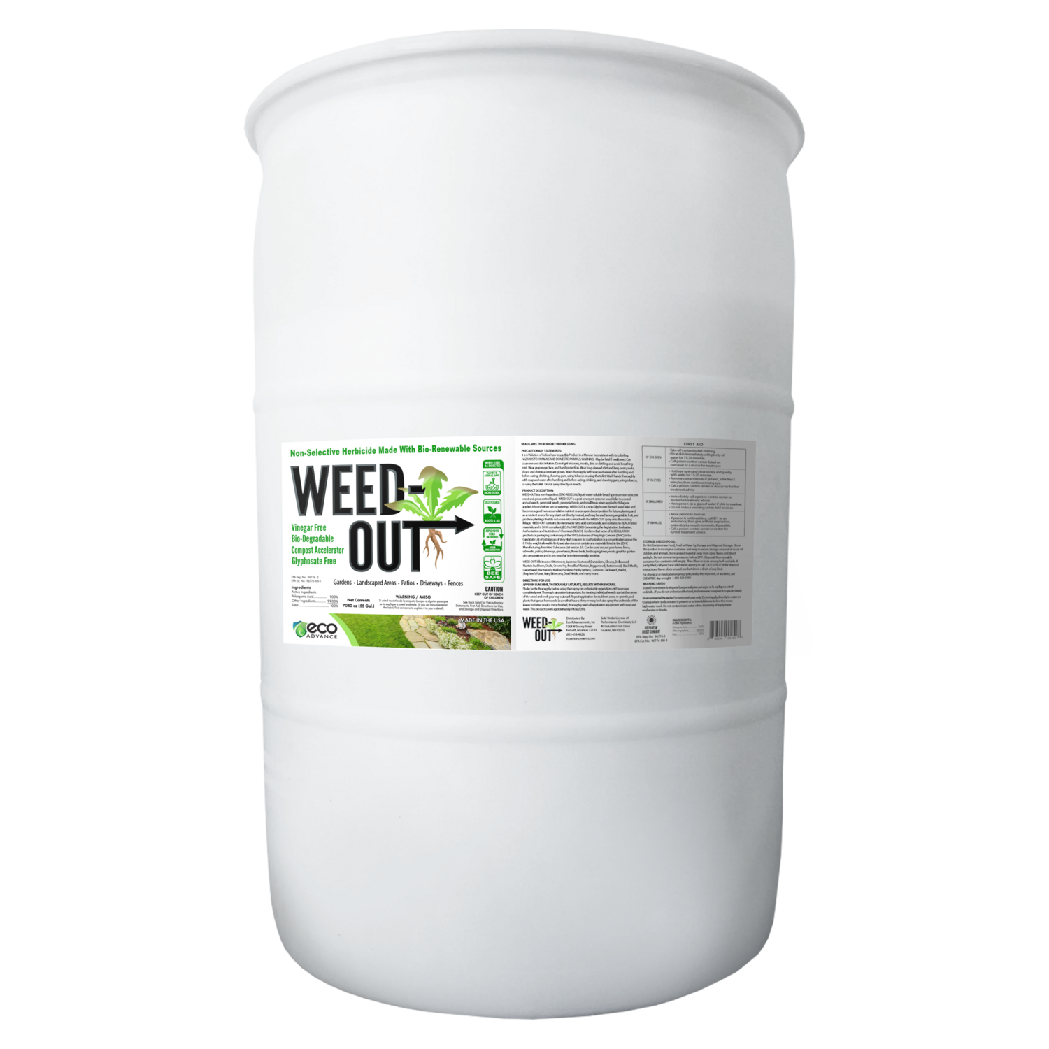 WeedOut BioRenewable Herbicide 55 Gallon WeedOut