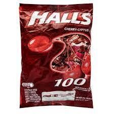 HALLS PEPA CHERRY  PQT X 100