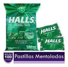 HALLS PEPA YERBABUENA  PQT X 100