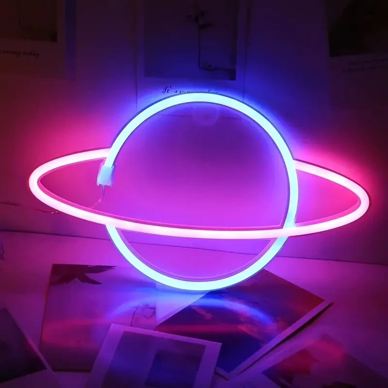 Saturn Neon Sign