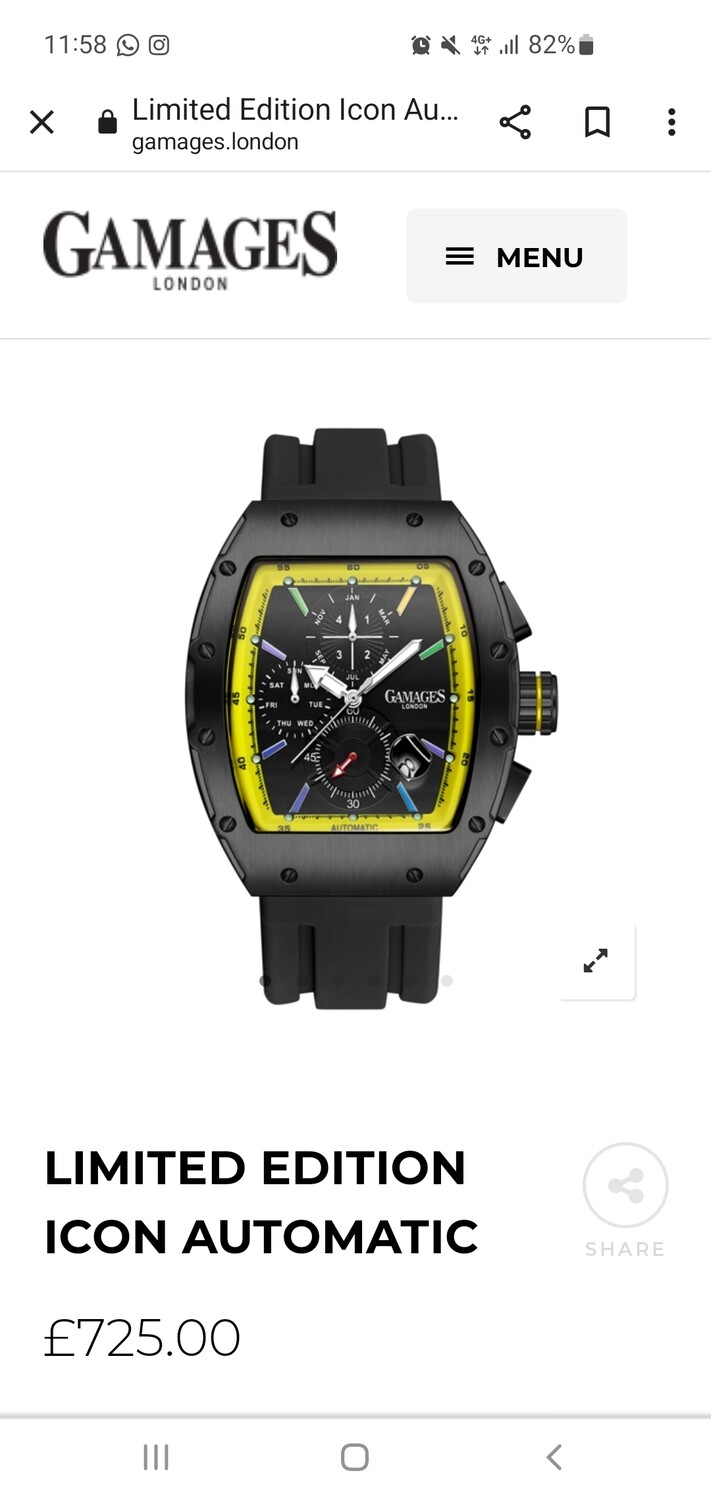Gamages LIMITED EDITION ICON AUTOMATIC