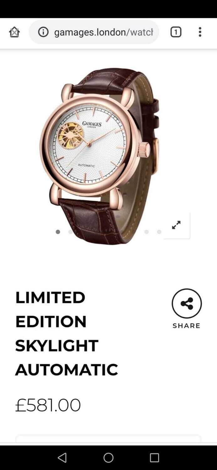 GAMAGES LIMITED EDITION SKYLIGHT AUTOMATIC