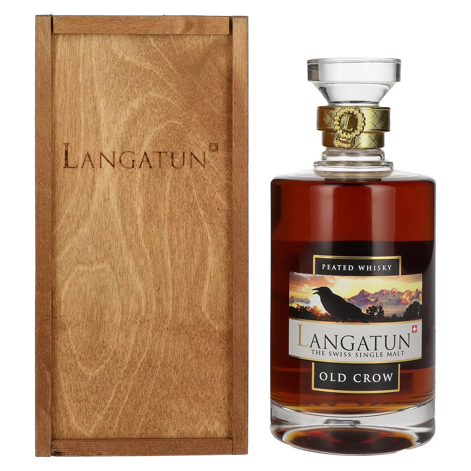 Langatun - Old Crow - Peated - 0.5L