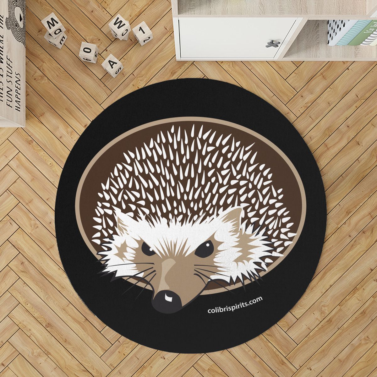 Hedgehog Round Rug