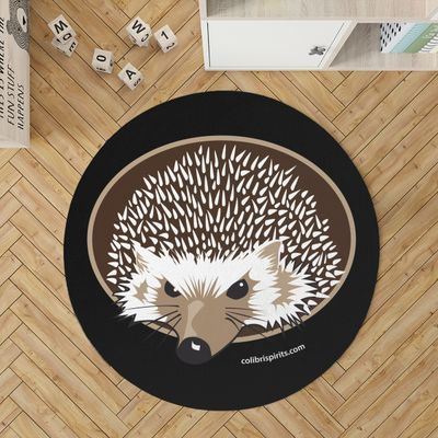 Hedgehog Round Rug