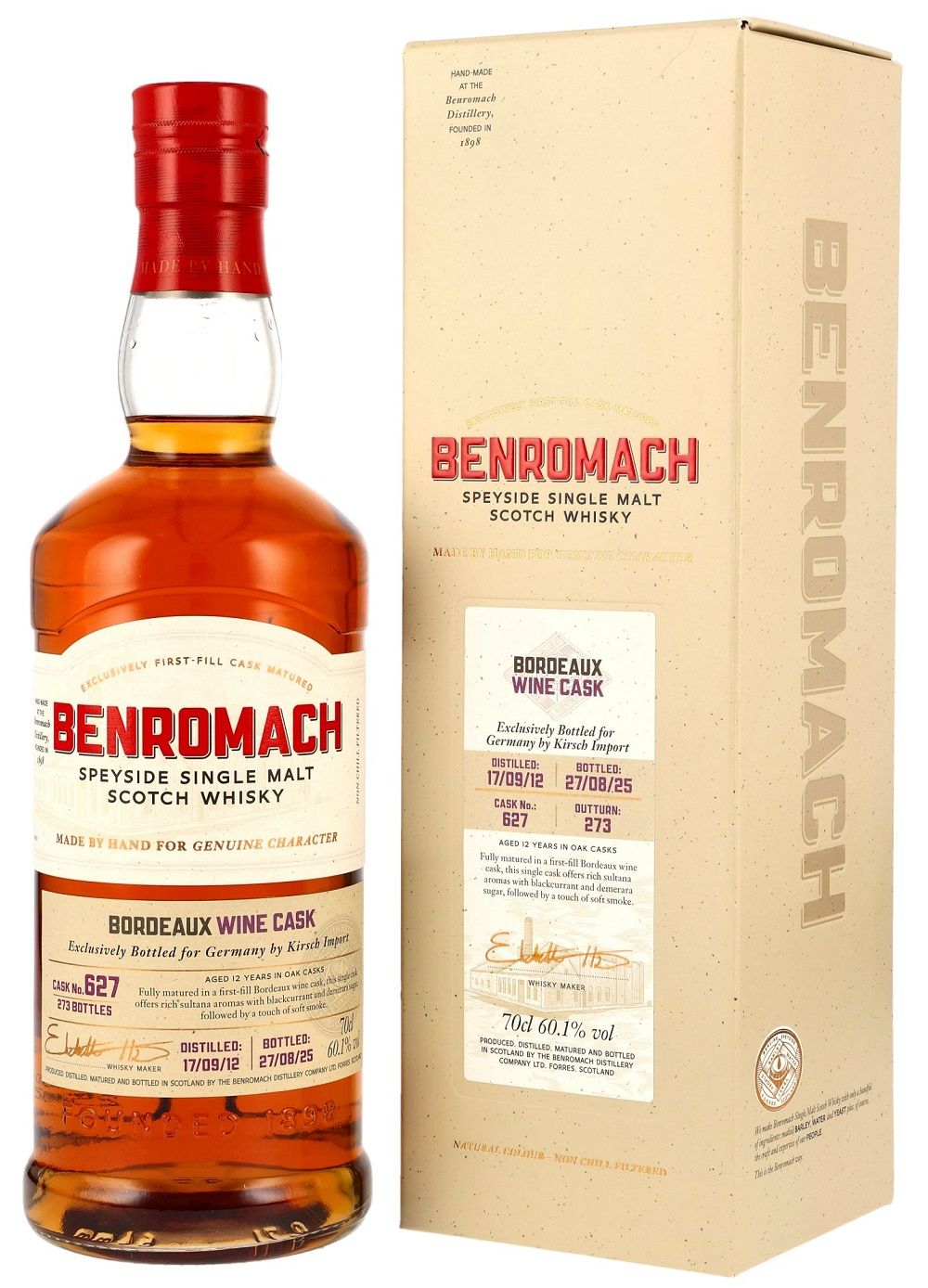 Benromach 12 years old - Cask Bordeaux
