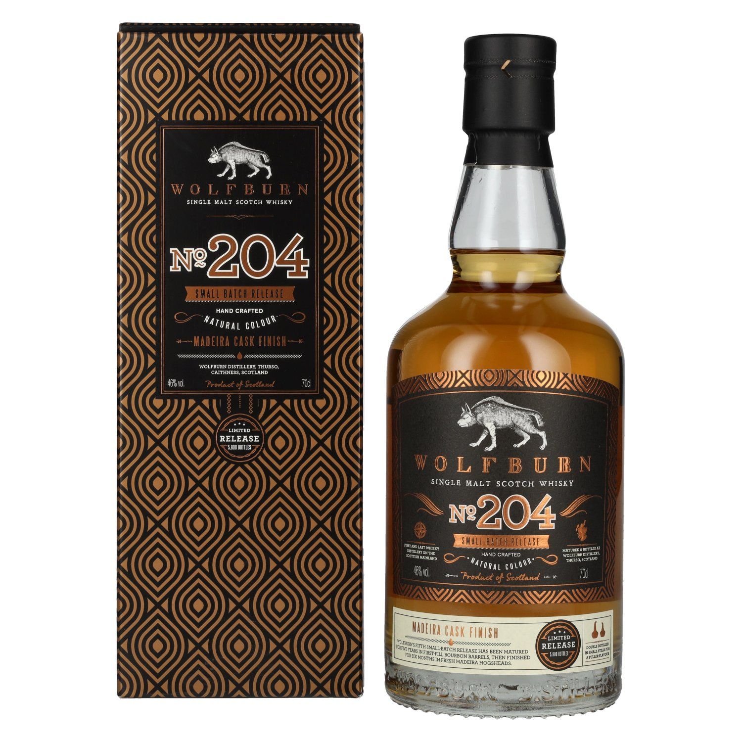 Wolfburn 204 Bourbon & Madeira Casks