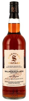 Balmenach 9 y.o. - 1st Fill Oloroso Sherry Butts - Signatory 100 PROOF