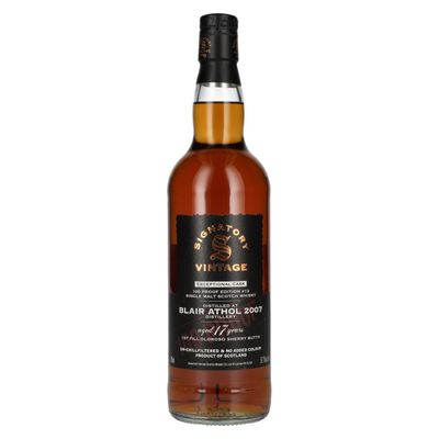 Blair Athol 2007/2025 - 17 y.o. - 1st Fill Oloroso Casks - Signatory 100 PROOF