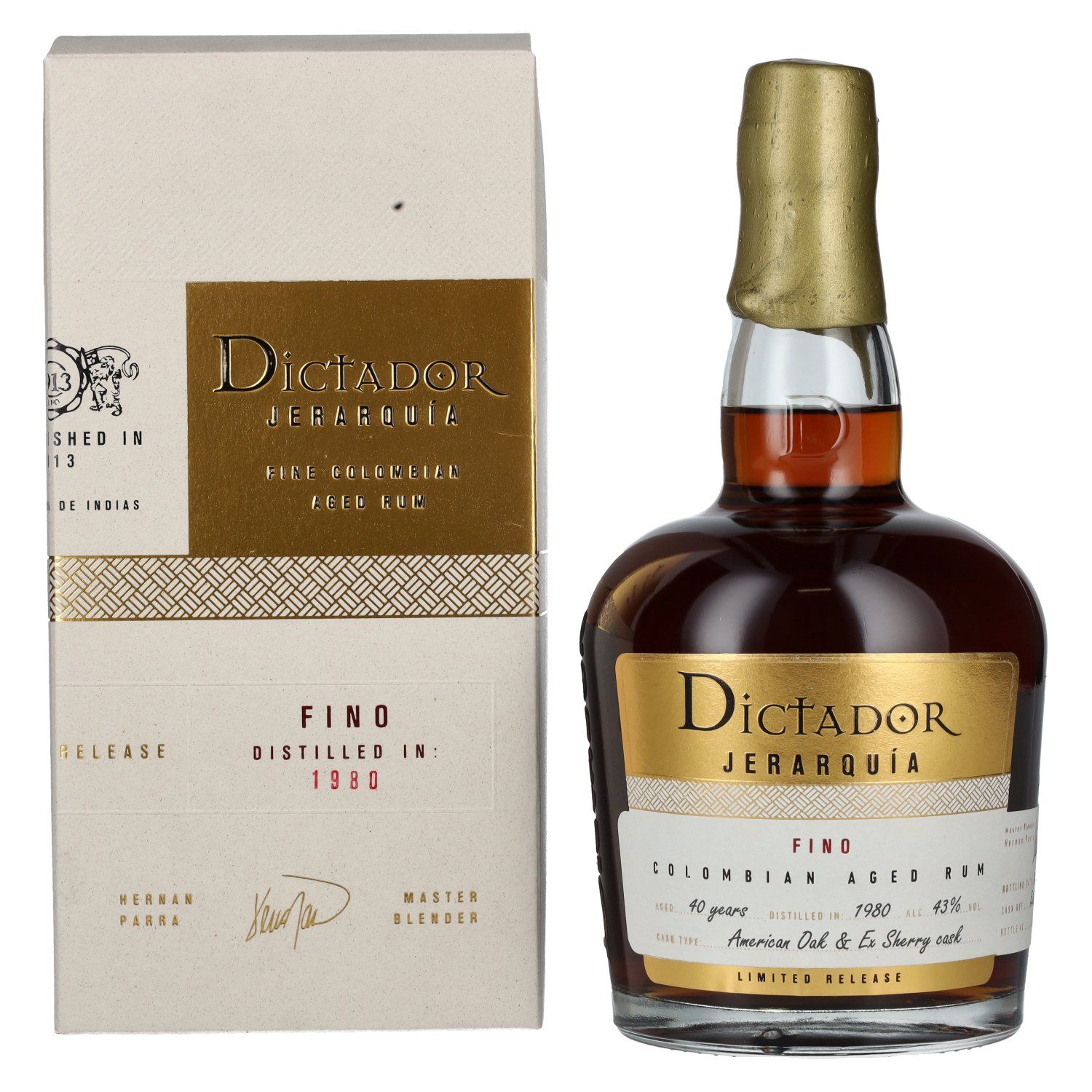 Ron Dictador 40 y.o. Jerarquia 1980