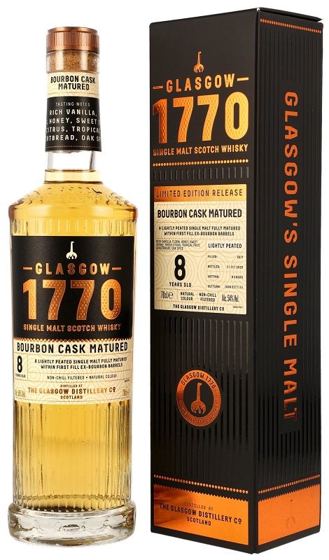Glasgow 1770 - 8 y.o. - 1st Fill Bourbon Casks Lightly Peated