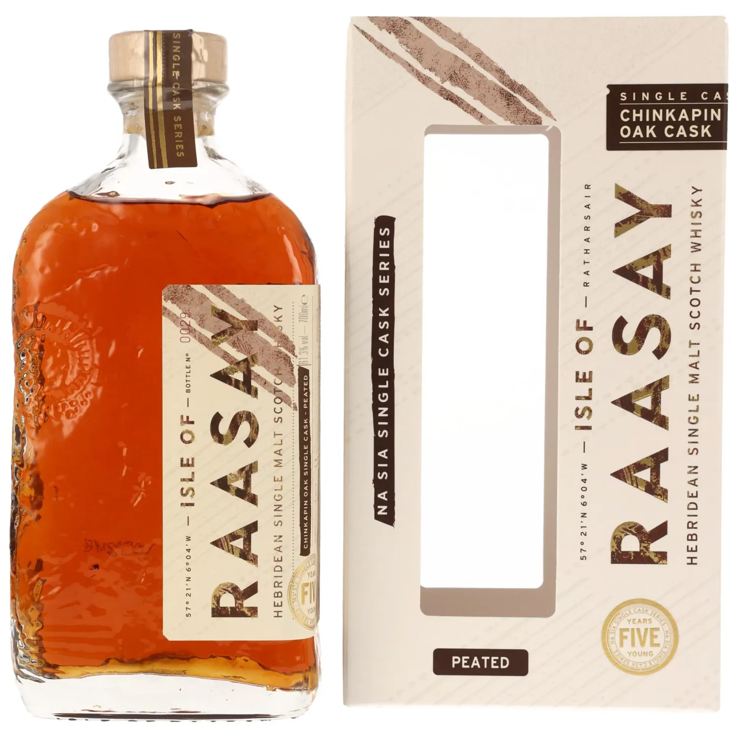 Isle of Raasay - 5 y.o. - Single Cask #19/69 Peated Chinkapin Oak 61.3%