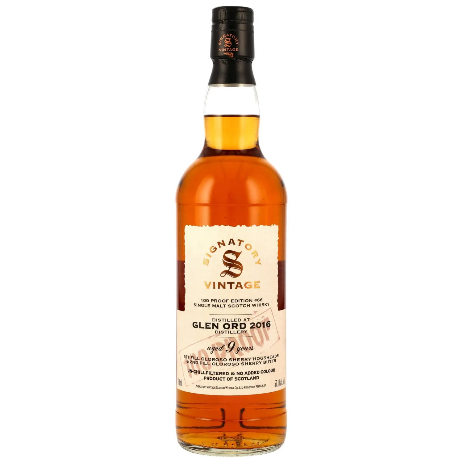 Glen Ord 2016/2025 - 9 y.o. - 1st & 2nd Fill Oloroso Sherry Casks - Signatory 100 PROOF
