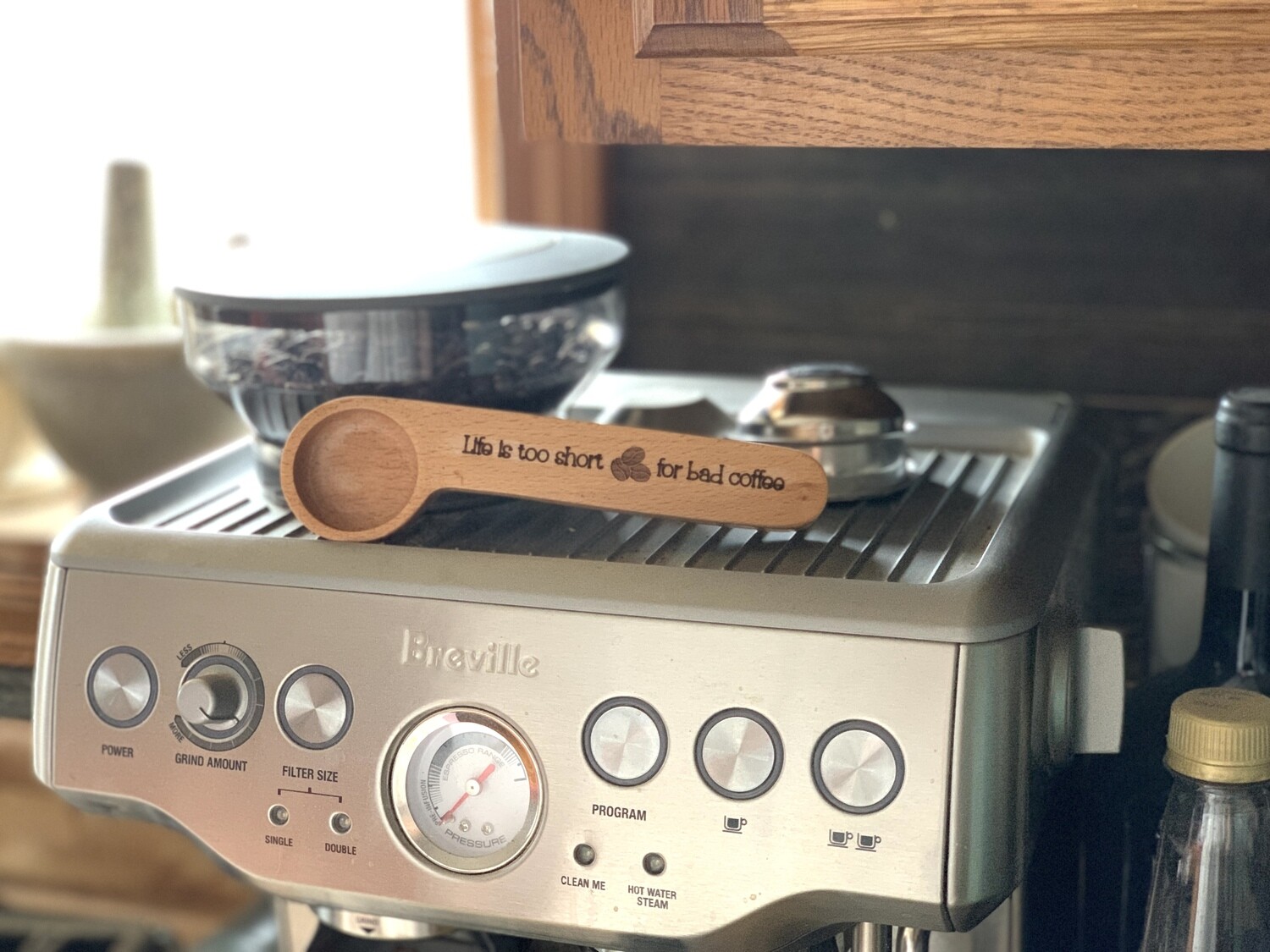 Wooden Coffee Scoop with Clip
