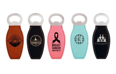 Personalized Magnetic Leatherette Bottle Opener