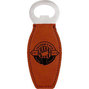 Personalized Magnetic Leatherette Bottle Opener, Color: Rawhide