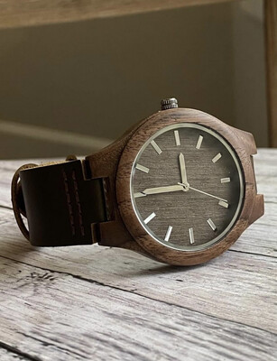 Personalized Walnut watch