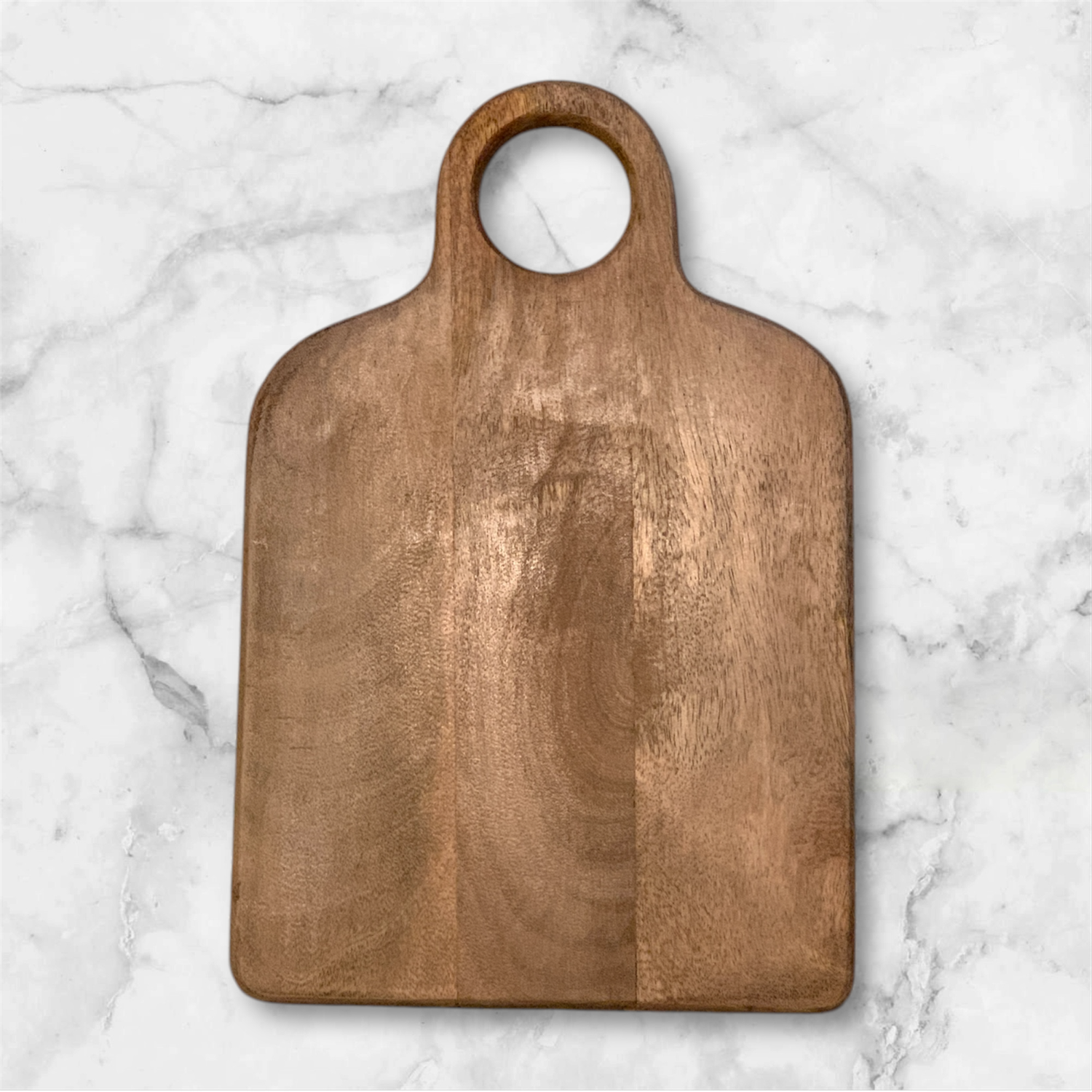 Modern Acacia cutting board with handle - 13 x 9