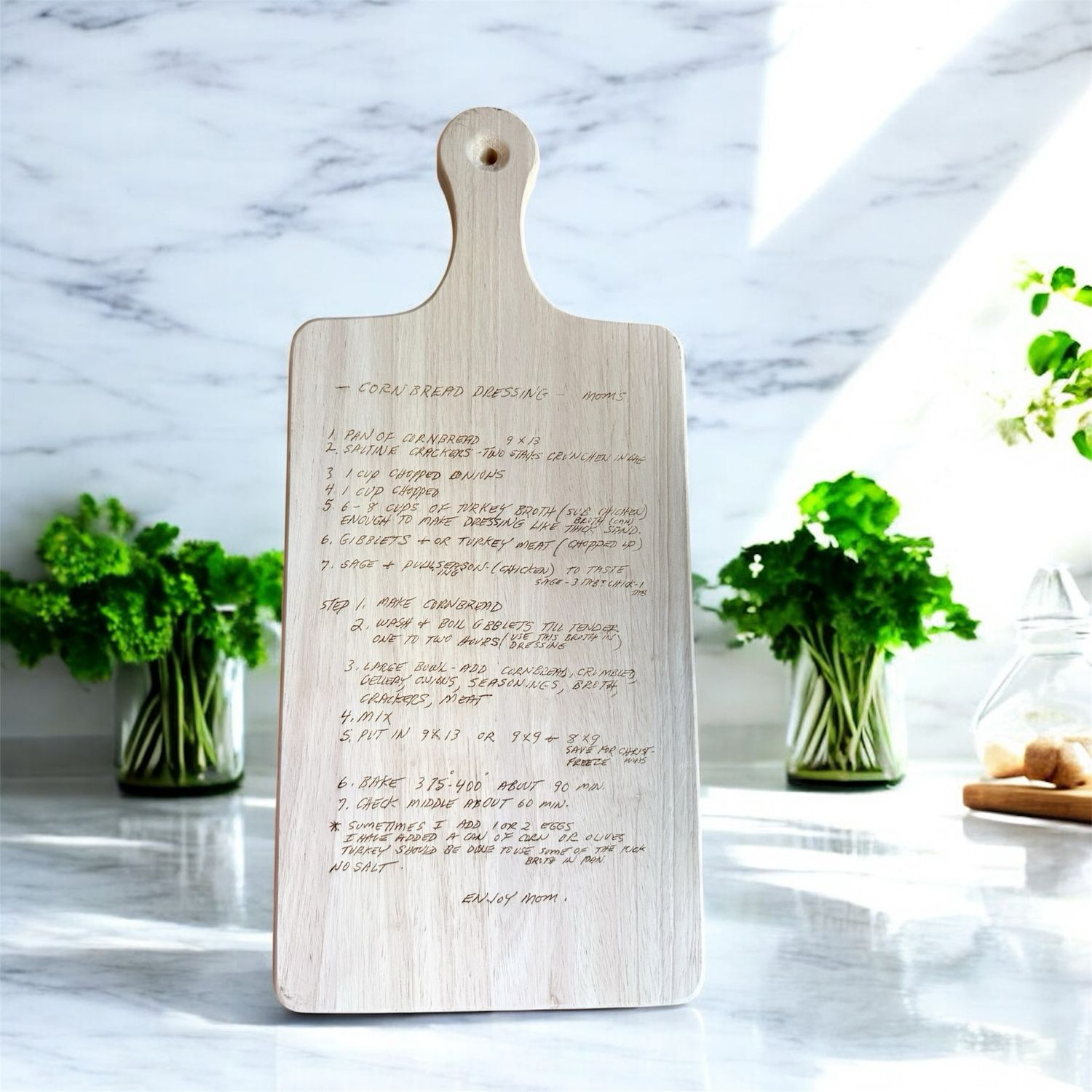 Engraved Recipe Cutting Board