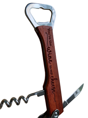 Wooden Corkscrew Wine Bottle Opener