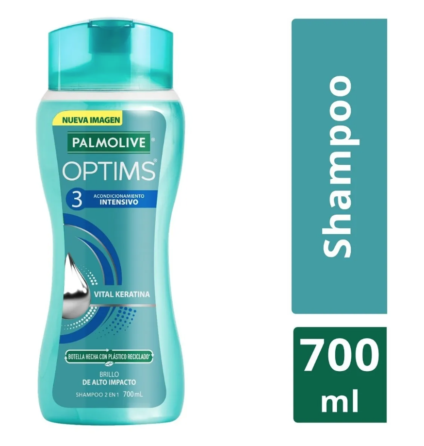 Palmolive Optims Nivel 3 Shampoo 2 En 1  En Tubo Depresible De 700Ml