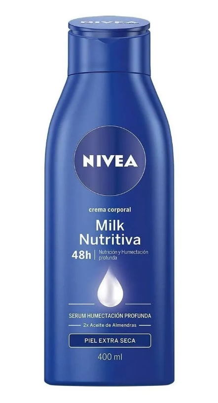 Crema Corporal Nivea Milk Nutritiva Piel Extra Seca 400 Ml