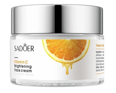 Sadoer, Crema Facial, Con Vitamina C, Aclara, Hidrata Y Mejora Textura, 50Ml