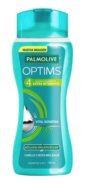 Palmolive Optims Nivel 4 Shampoo 2 En 1 Vital Keratina 700Ml
