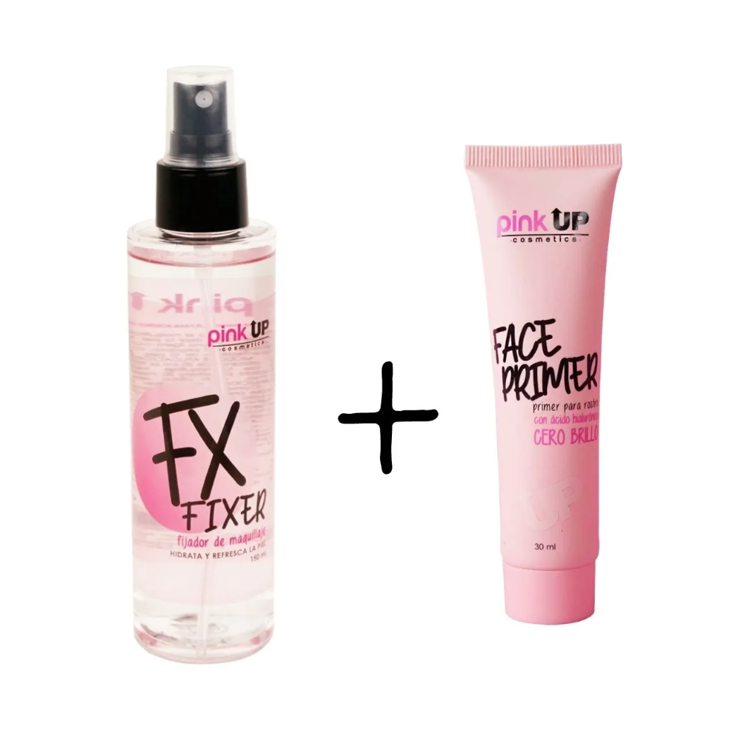 Kit Fijador De Maquillaje Fx Pink Up + Face Primer