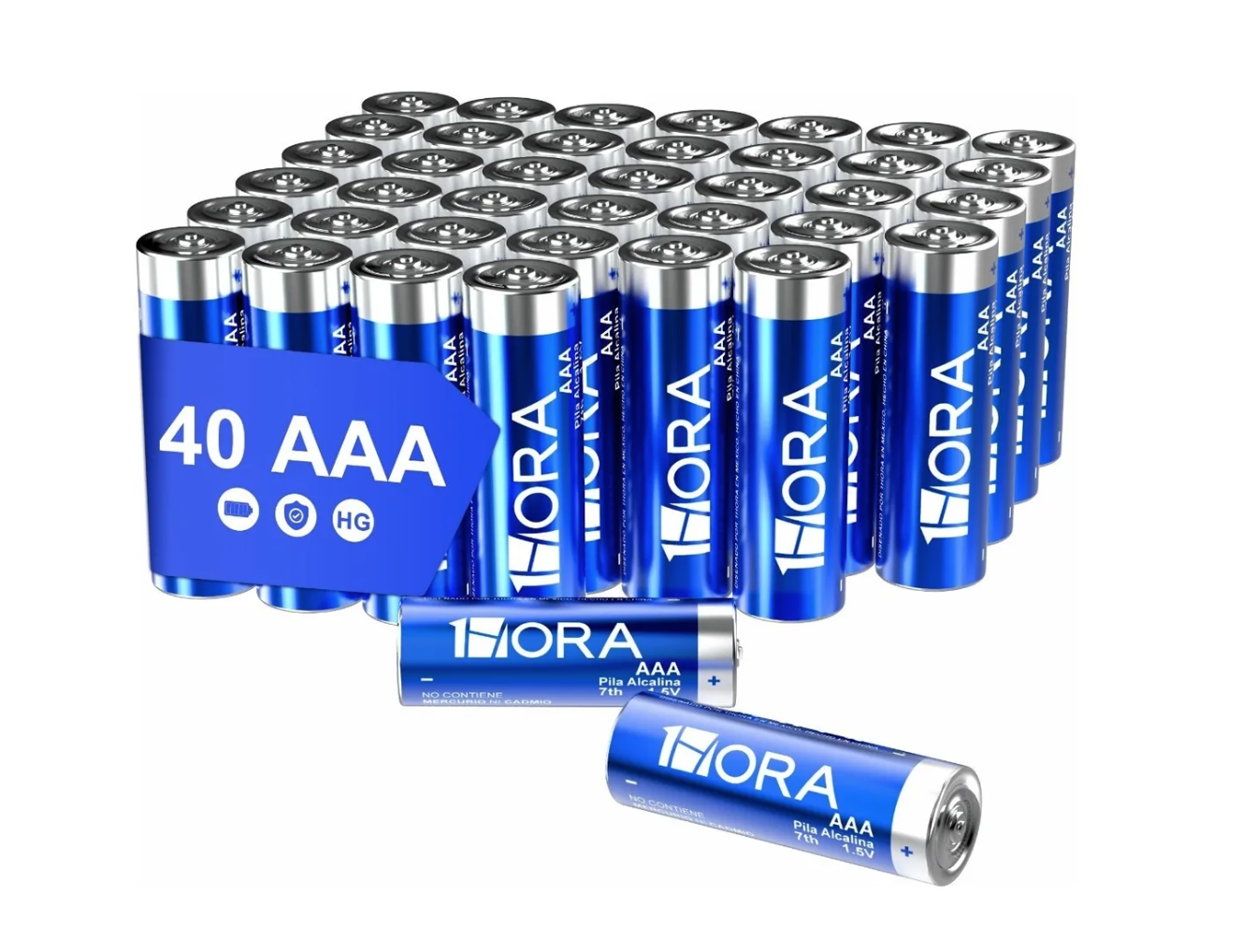Paquete De 40 Pilas Baterias Alcalinas AAA