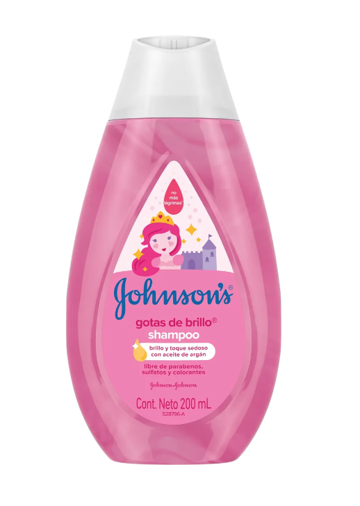 Shampoo Johnson's Baby Gotas de Brillo en botella de 200m