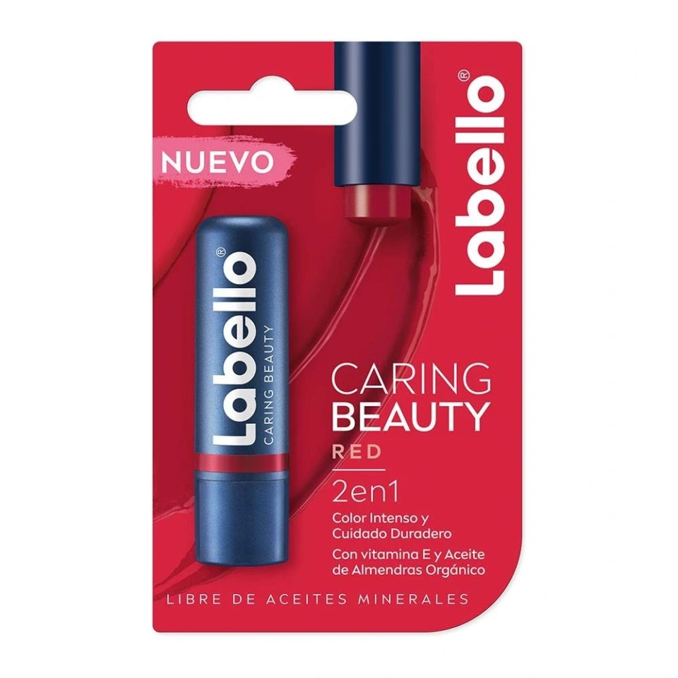 Bálsamo Labial Labello Caring Beauty Red 4.8 G