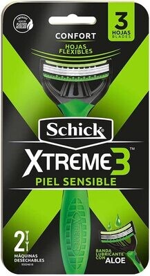 Máquina para afeitar Schick Xtreme 3 piel normal, 2 Pz.