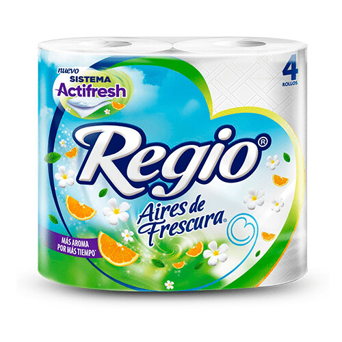 Papel Higiénico Regio Aires De Frescura 4 Rollos