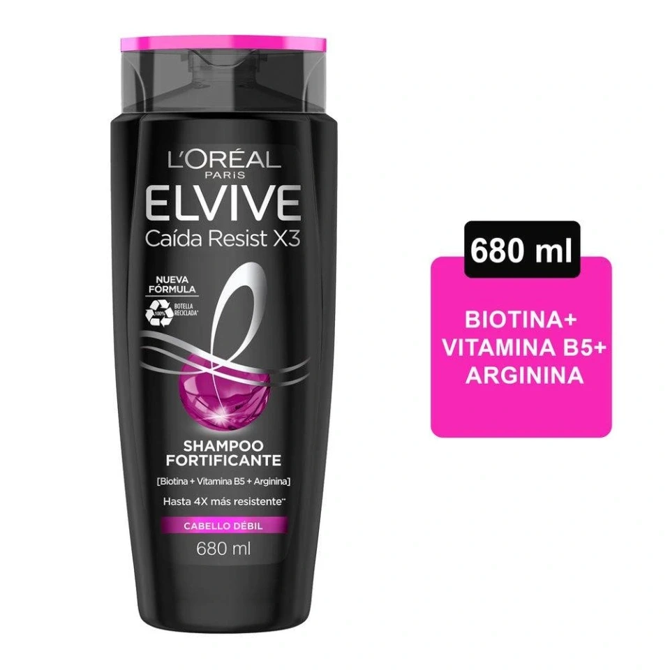 Shampoo Elvive Caída Resist X3 680 ml