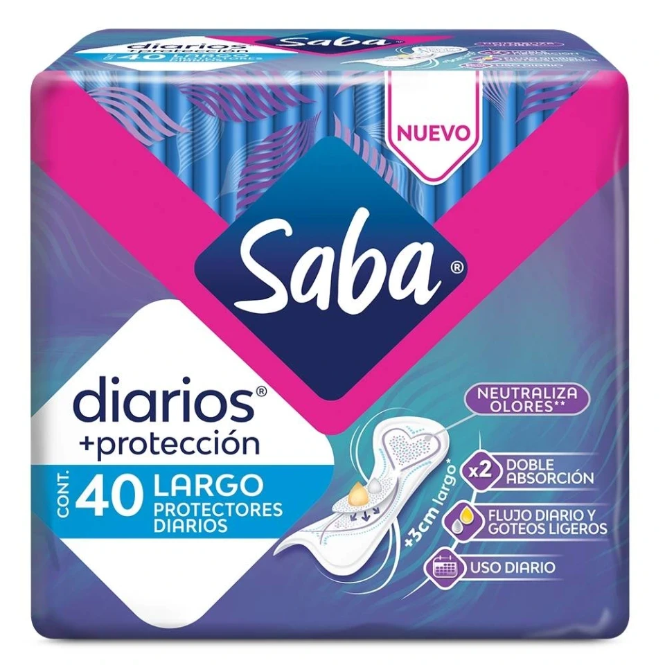 Saba Protectores Diarios Largos 40 piezas