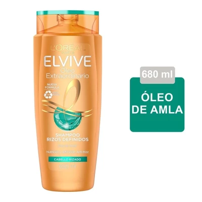 Shampoo L'Oréal Elvive rizos definidos óleo de amla cabello rizado 680 ml