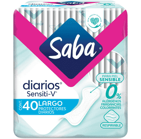 Protectores Diarios Saba Sensiti-v Largos 40 Piezas